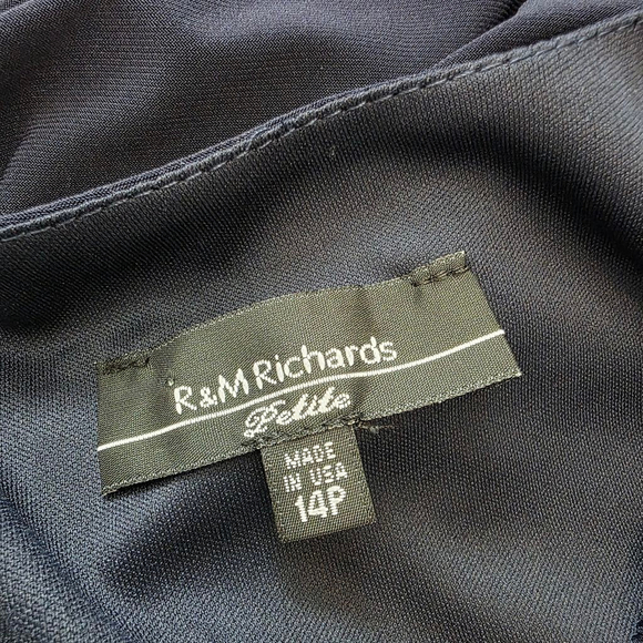 Women's R&M Richards Petite Dress Size 14P Navy - Picture 8 of 9